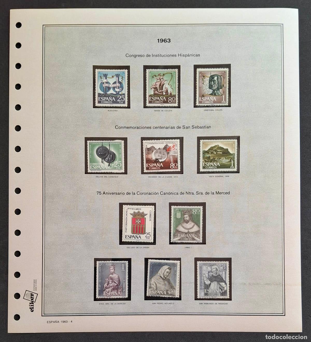 Sellos: 1963, hoja Efilcar con sellos nuevos MNH **