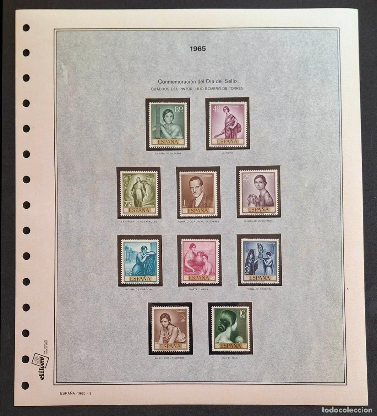 Sellos: 1965, hoja Efilcar con sellos nuevos MNH **