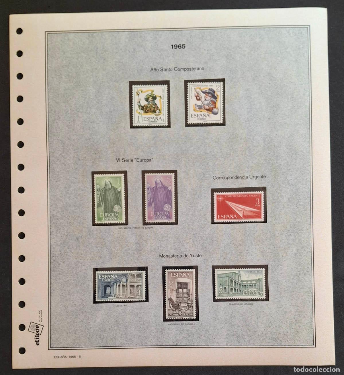 Sellos: 1965, hoja Efilcar con sellos nuevos MNH **
