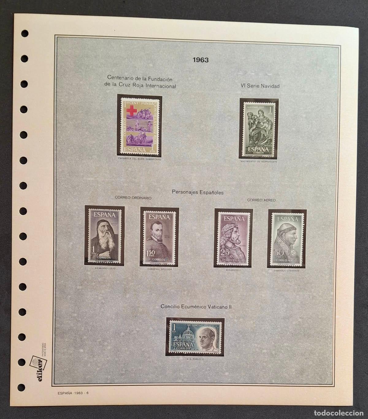 Sellos: 1963, hoja Efilcar con sellos nuevos MNH **