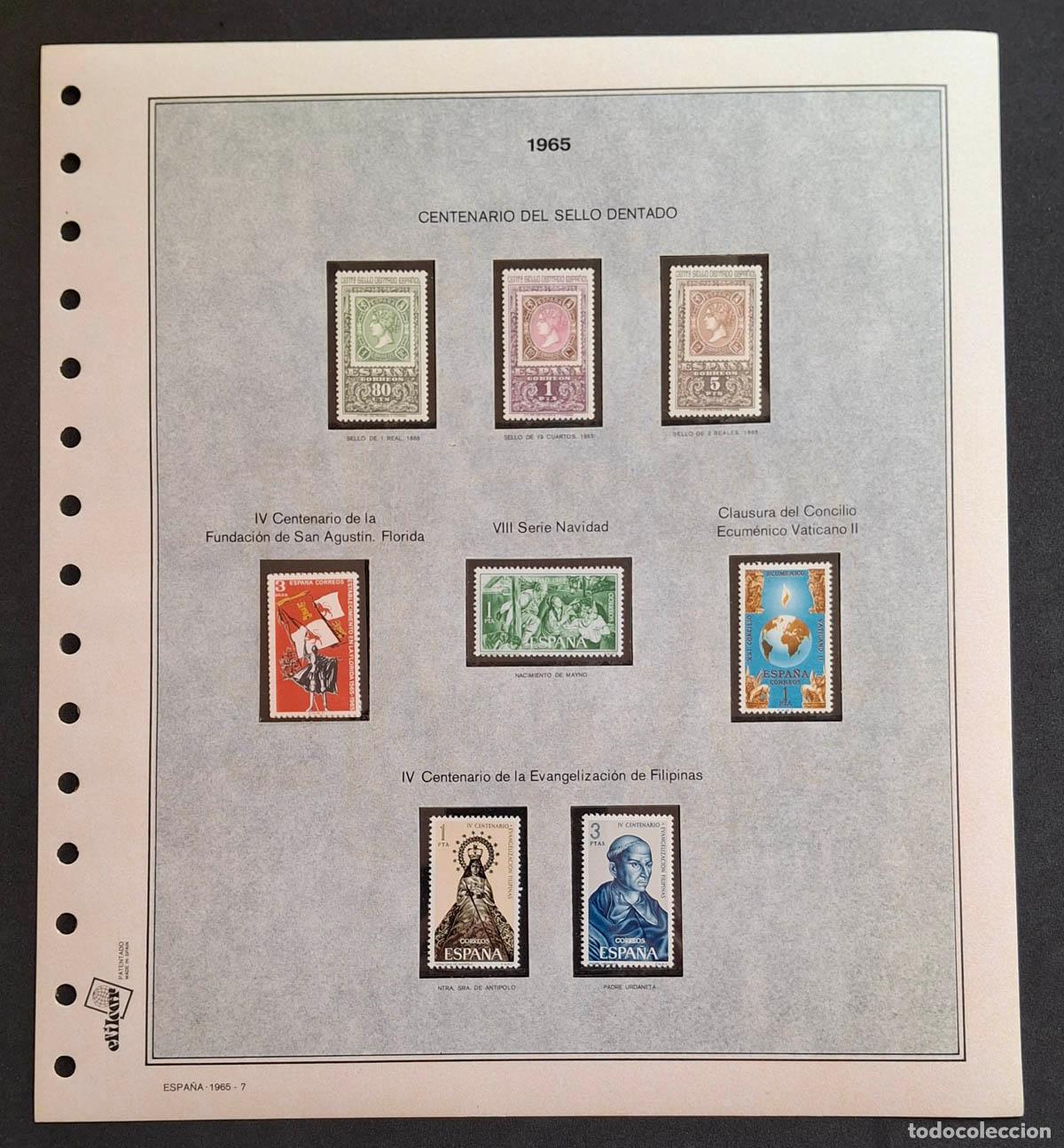 Sellos: 1965, hoja Efilcar con sellos nuevos MNH **