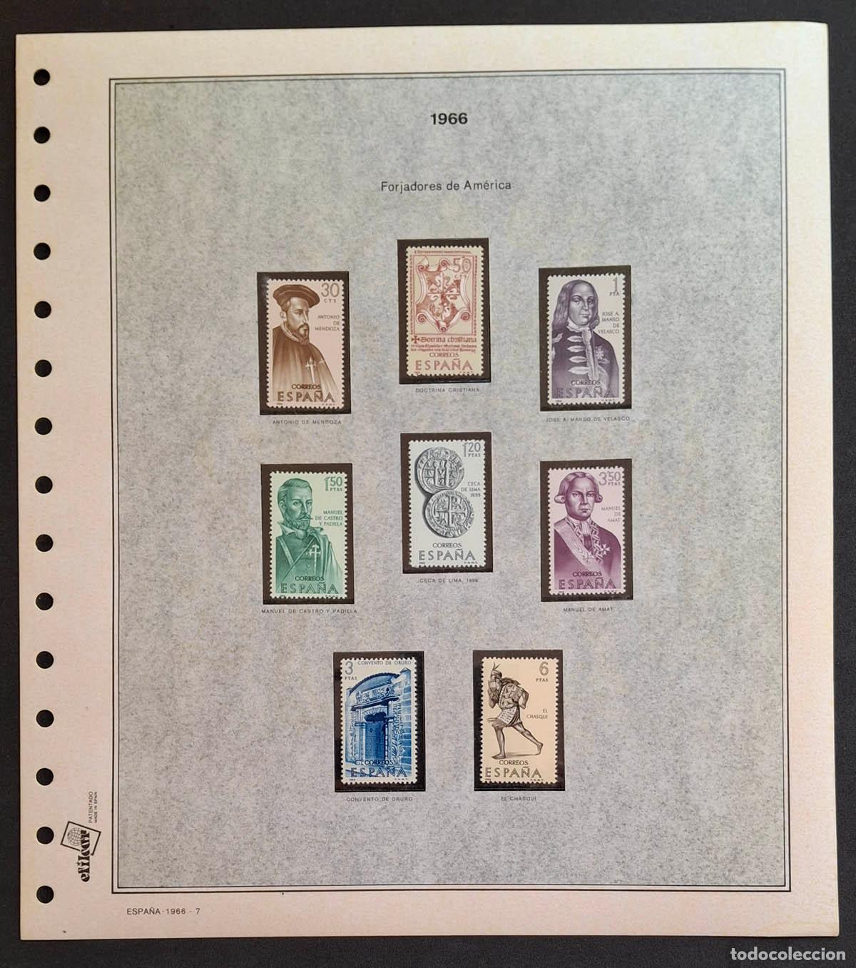 Sellos: 1966, hoja Efilcar con sellos nuevos MNH **