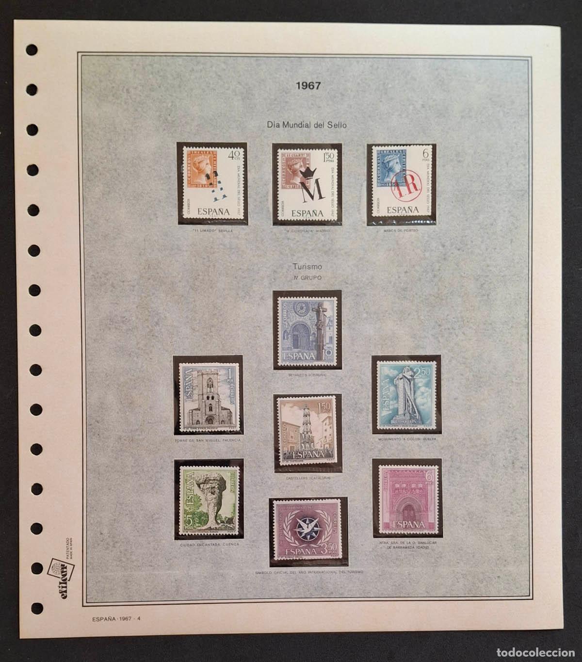 Sellos: 1967, hoja Efilcar con sellos nuevos MNH **
