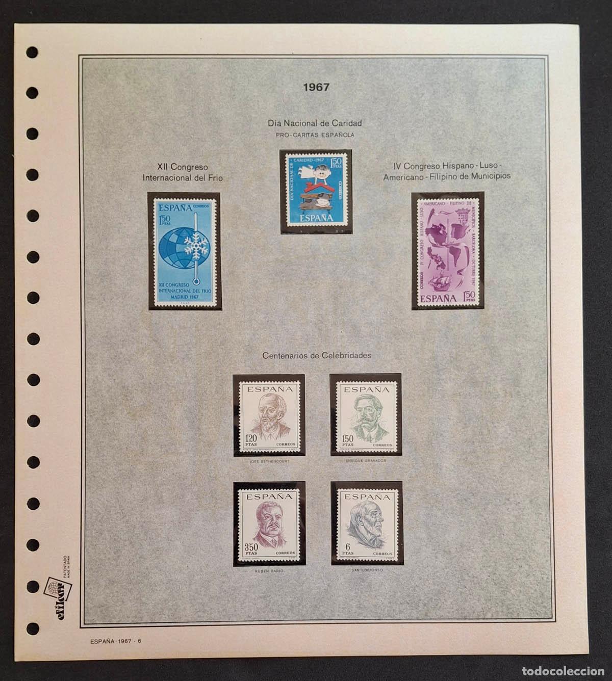 Sellos: 1967, hoja Efilcar con sellos nuevos MNH **