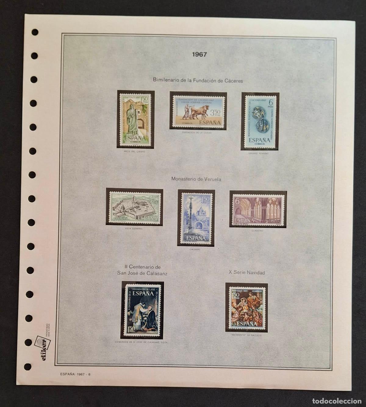 Sellos: 1967, hoja Efilcar con sellos nuevos MNH **