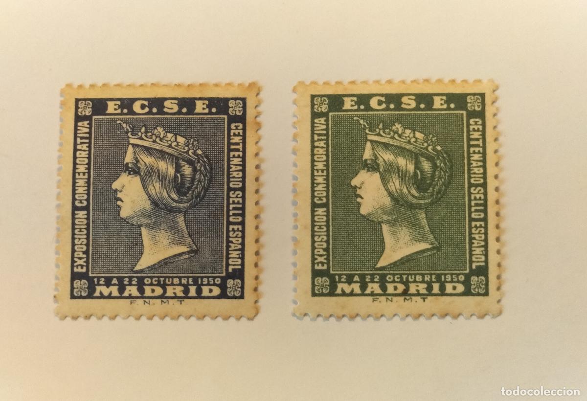 Sellos: VI&Ntilde;ETAS CONMEMORATIVAS ( E.C.S.E.) MADRID 1950
