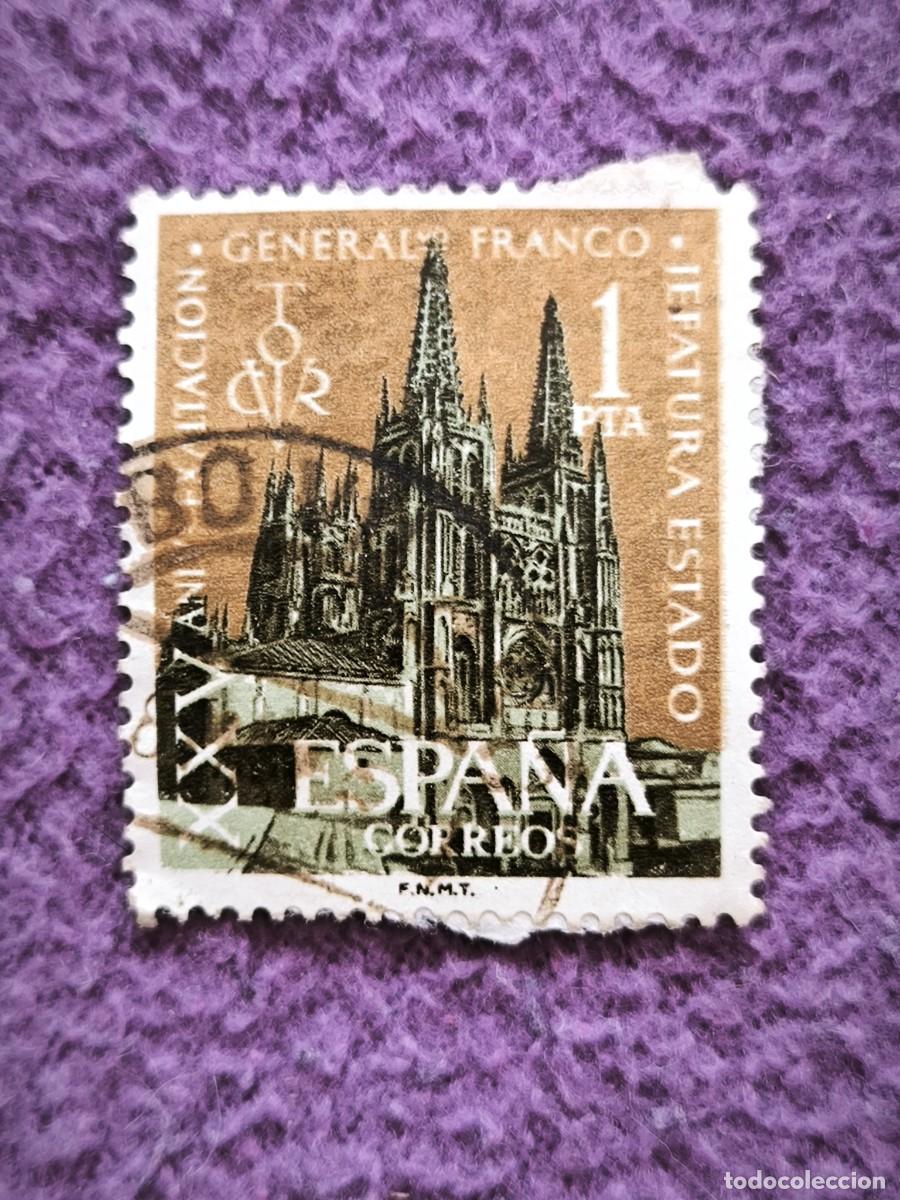 Sellos: Sello Espa&ntilde;a 1 Pta Catedral De Burgos Edifil 1503 A&ntilde;o 1962 Filatelia