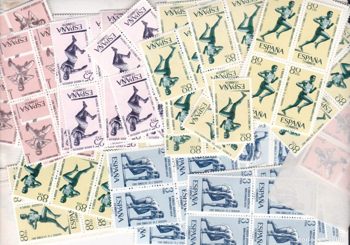 Sellos: FC9-JJ IBEROAMERICANOS .Edifil 1450/ 53.x 60 Series ** Sin Fijasellos . MUY BUENA CALIDAD +60 euros