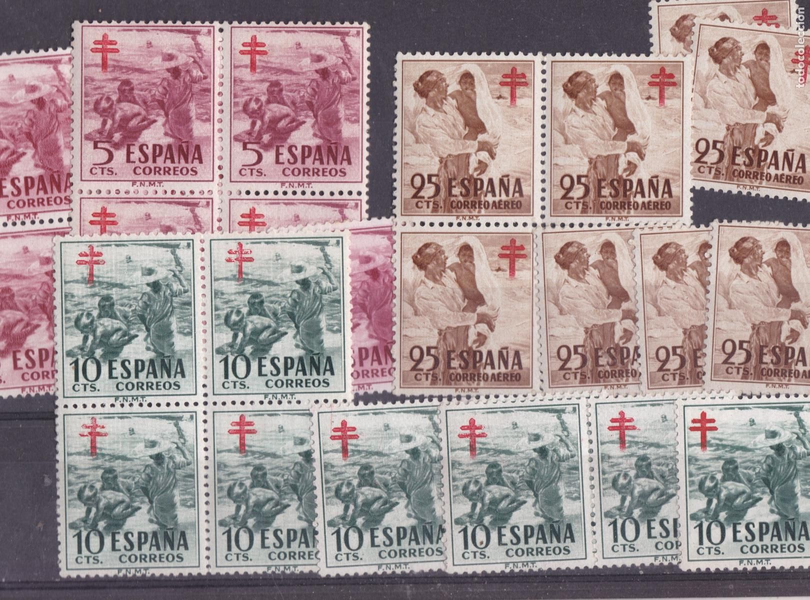 Sellos: AA19- TUBERCULOSOS x 9 Series. VARIEDAD. ** Sin Fijasellos . BUENA CALIDAD