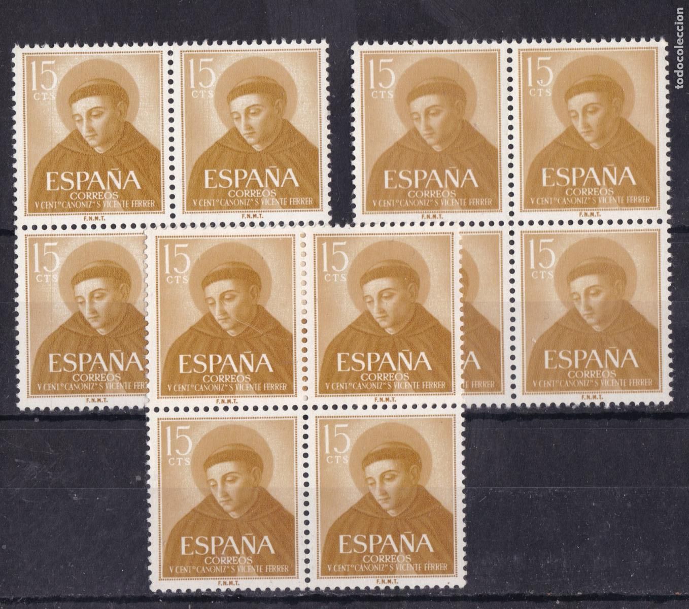 Sellos: AA20-San VICENTE FERRER x 12 Series . VARIEDAD. ** Sin Fijasellos . BUENA CALIDAD