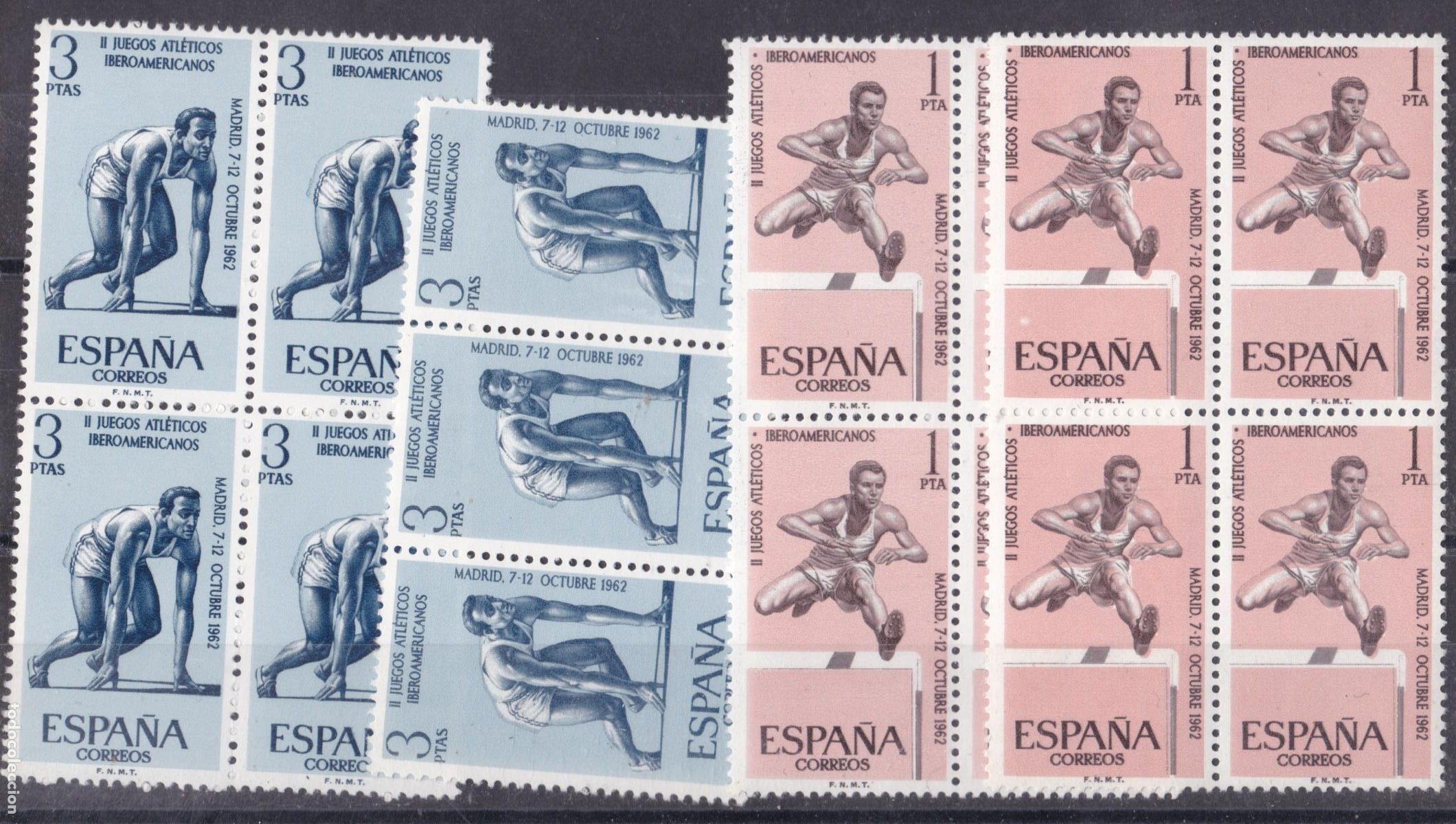 Sellos: AA21-JJ IBEROAMERICANOS 1962 . VARIEDADES. ** Sin Fijasellos . BUENA CALIDAD