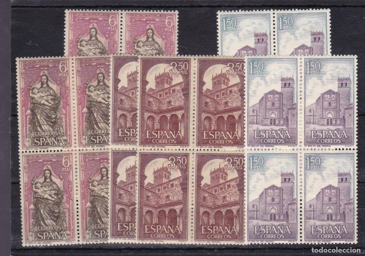 Sellos: AA27-Monasterio PARRAL x 8 Series . VARIEDADES. ** Sin Fijasellos . BUENA CALIDAD