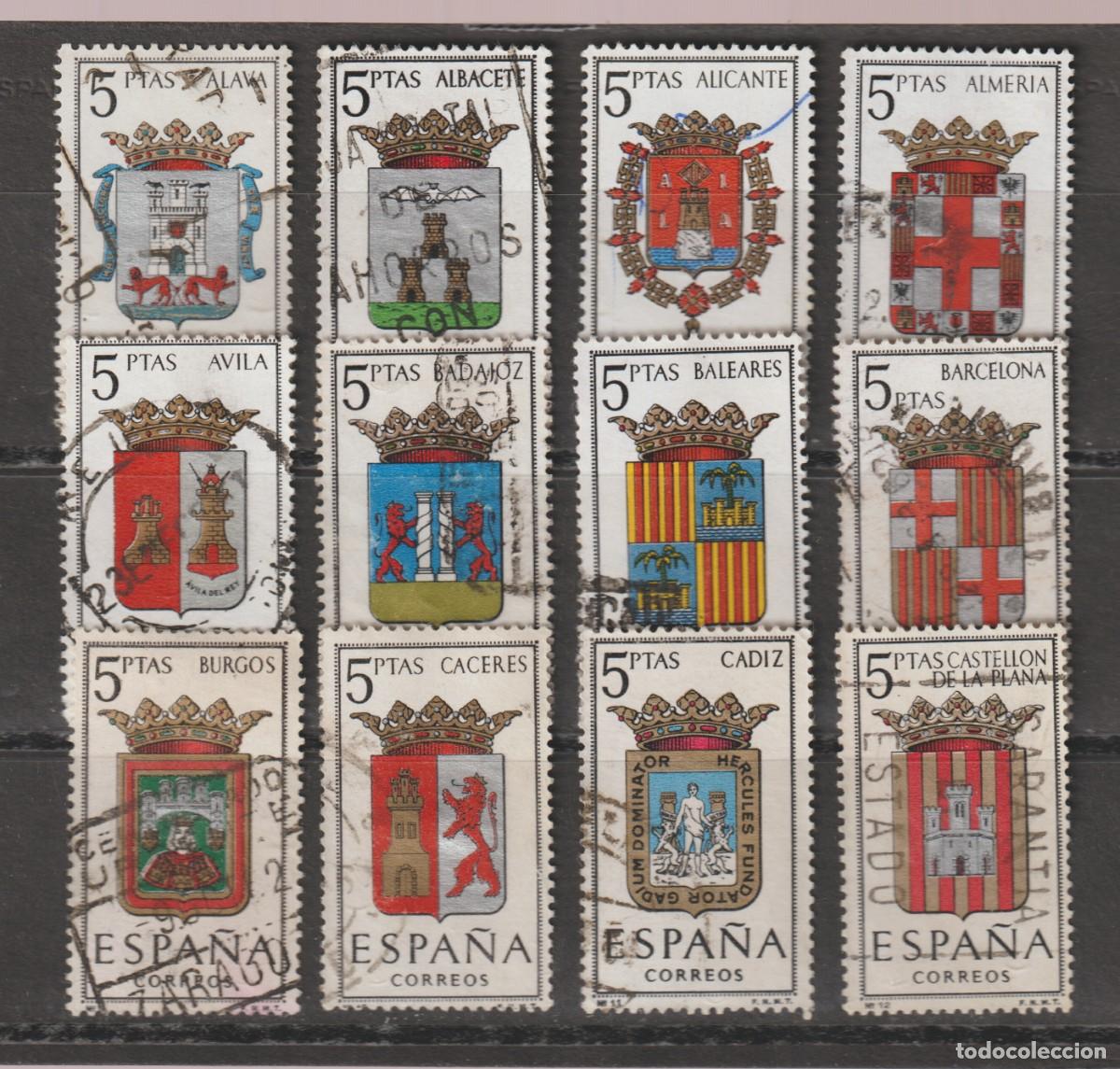 Sellos: Espa&ntilde;a Spain 1962 - Escudos de capitales de provincia, Primera serie Edifil 1406/1417 usado