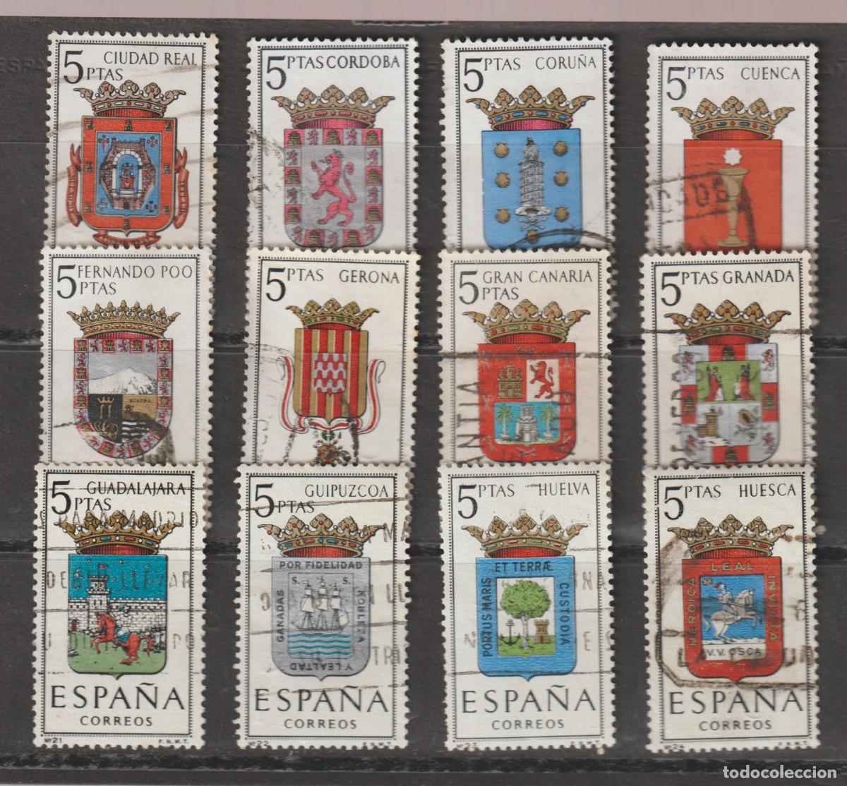 Sellos: Espa&ntilde;a Spain 1963 - Escudos de capitales de provincia, Segunda serie Edifil 1481/1492 usado