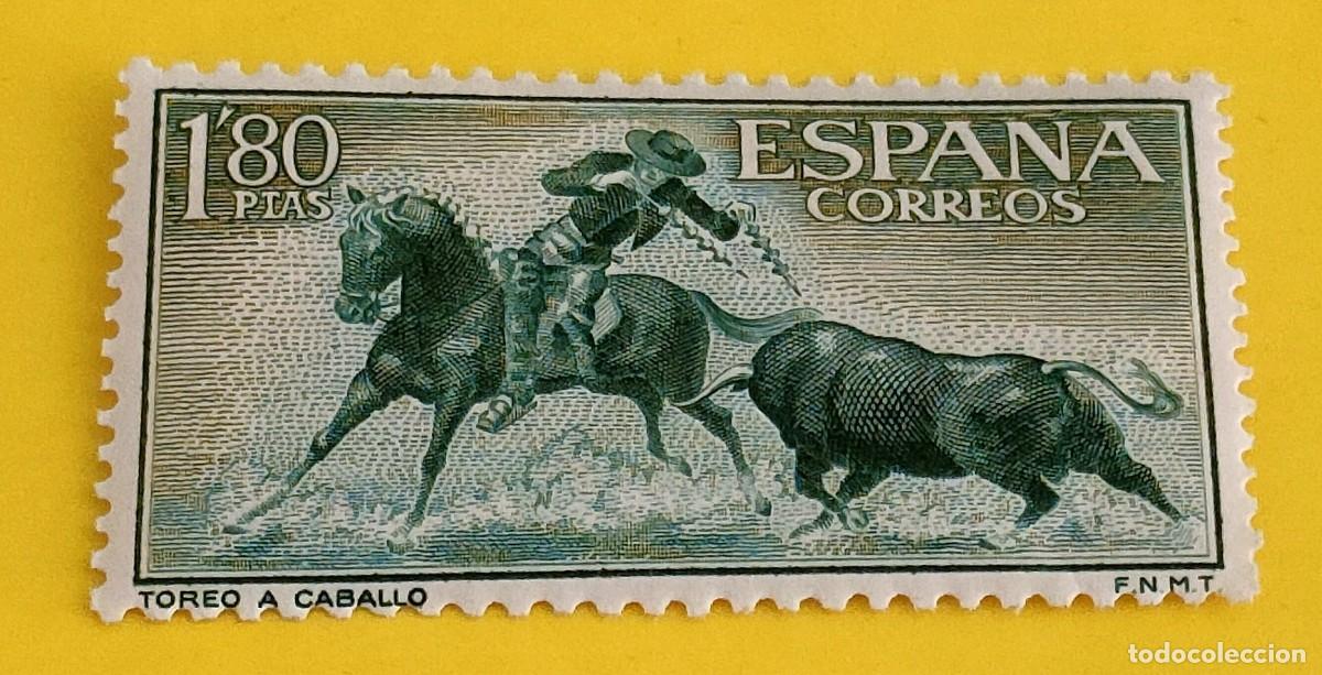 Sellos: Espa&ntilde;a 1960. Edifil 1264. Fiesta Nacional: Tauromaquia. Toreo a caballo. Nuevo