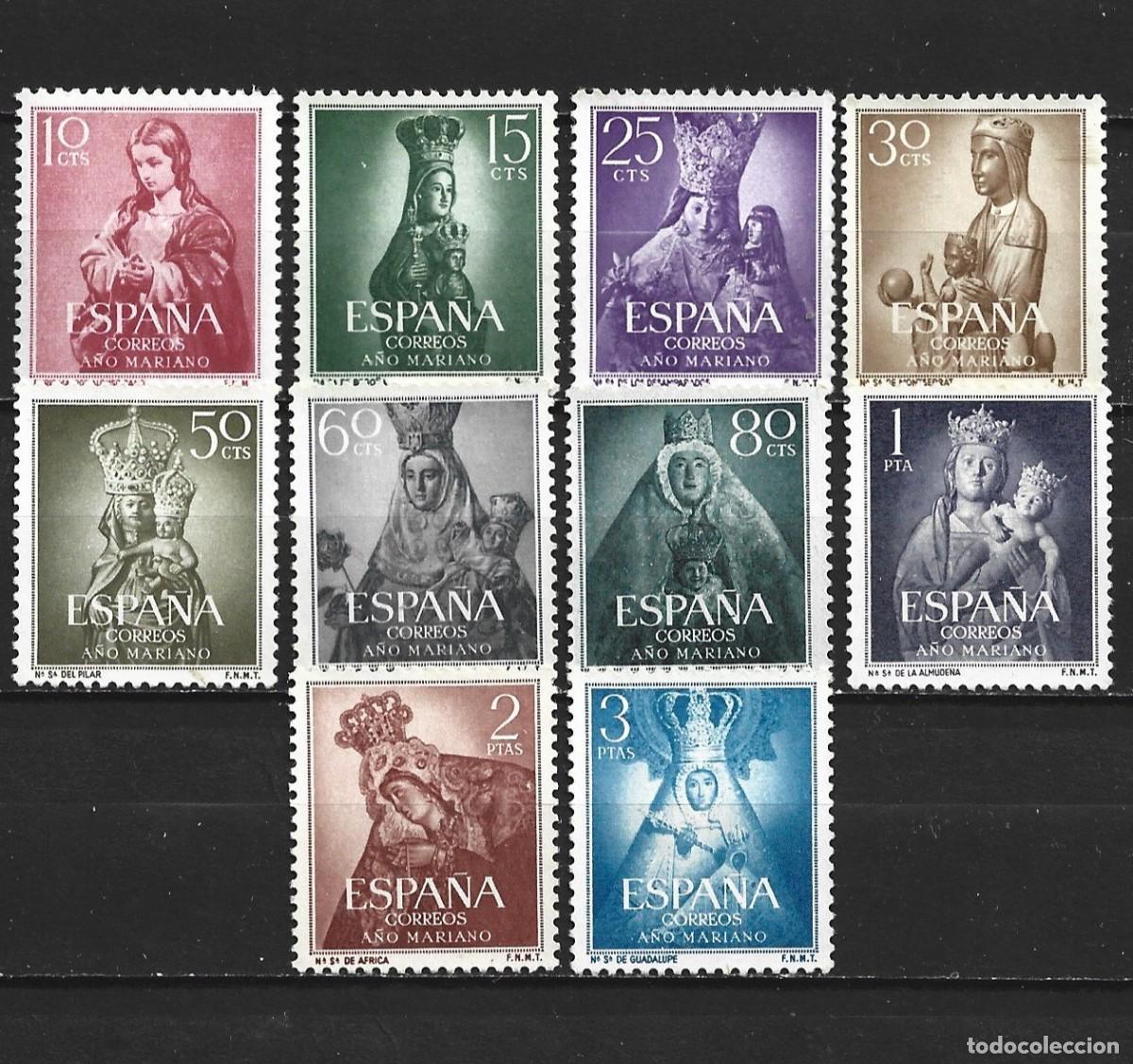 Sellos: ESPA&Ntilde;A EDIFIL NUM. 1132/1141 ** SERIE COMPLETA SIN FIJASELLOS