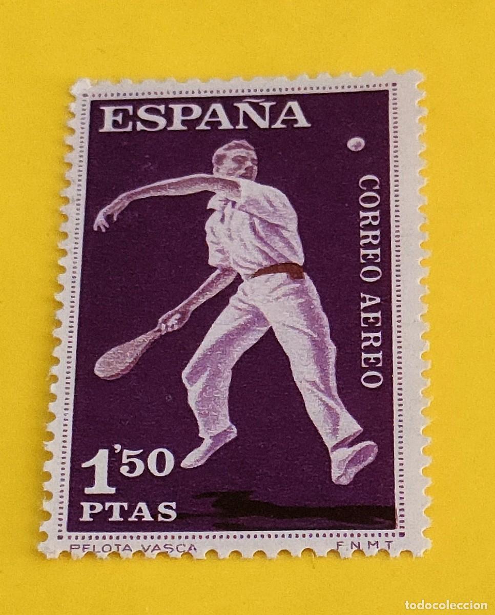 Sellos: Espa&ntilde;a 1960. Edifil 1317. Deportes. Pelota Vasca. Correo A&eacute;reo. Nuevo