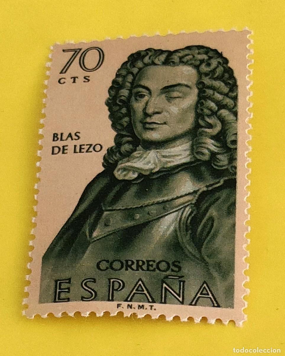 Sellos: Espa&ntilde;a 1961. Edifil 1375. Forjadores de Am&eacute;rica. Blas de Lezo. Nuevo