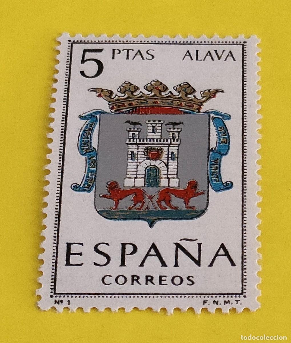 Sellos: Espa&ntilde;a 1962. Edifil 1406. Escudos capitales Espa&ntilde;a. Alava. Nuevo