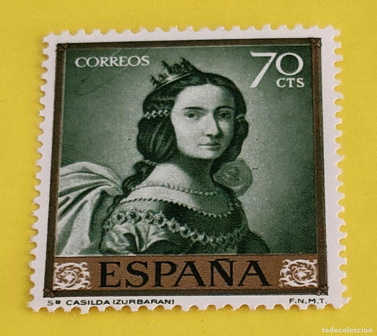 Sellos: Espa&ntilde;a 1962. Edifil 1420. Zurbar&aacute;n. Santa Casilda. Nuevo