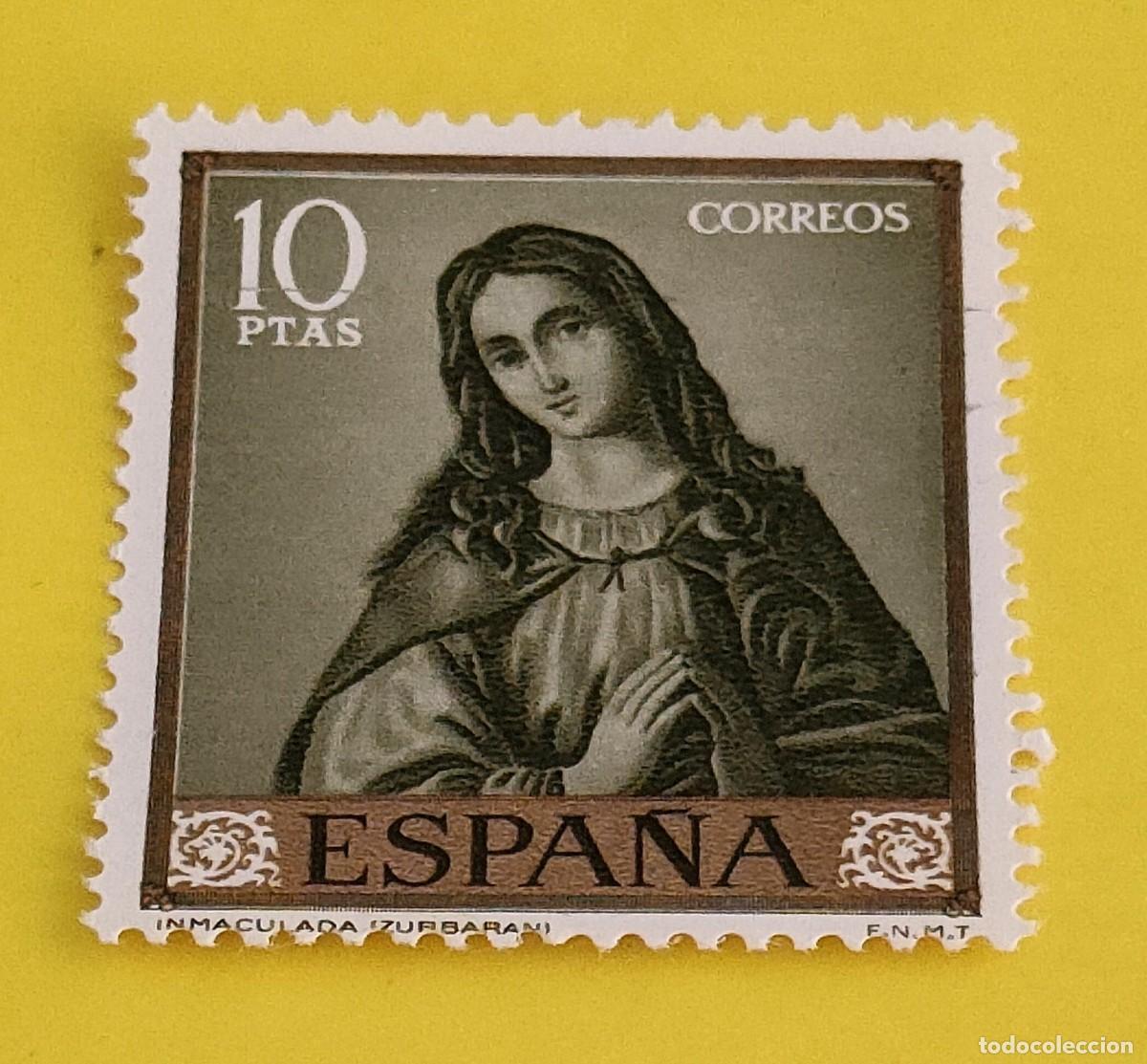 Sellos: Espa&ntilde;a 1962. Edifil 1427. Zurbar&aacute;n. La Inmaculada. Nuevo