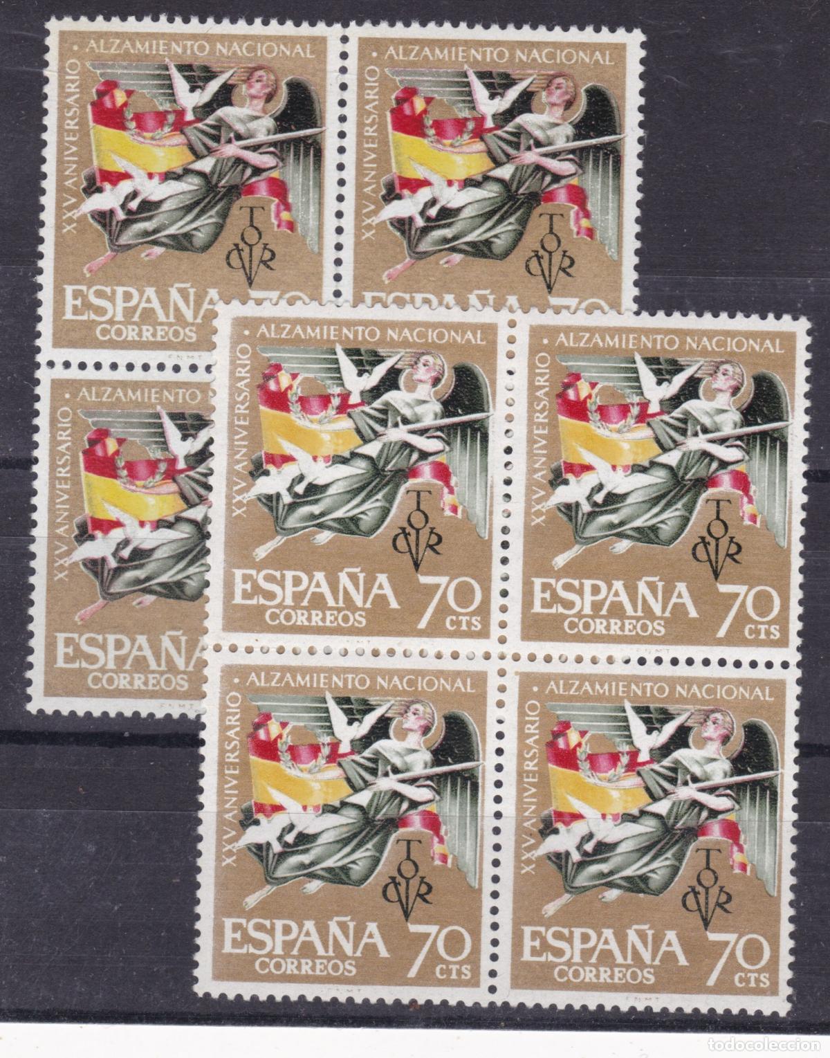 Sellos: FC4-43- Aniversario Alzamiento 70 Cts VARIEDAD ** Sin Fijasellos. LUJO