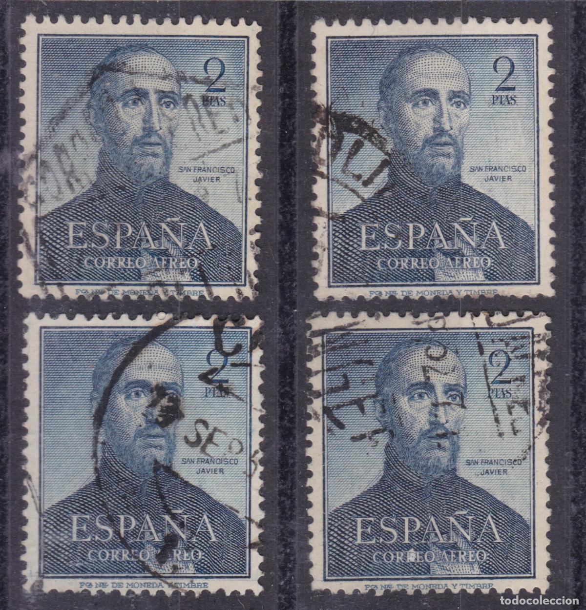 Sellos: FC4-54- San FRANCISCO JAVIER Edifil 1118 x 4 Sellos .BIEN CENTRADOS Perfectos + 240 euros