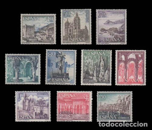 Selos: Edifil 1541-1550 nuevos sin charnela MNH ** 1964 Serie Tur&iacute;stica. Paisajes y Monumentos