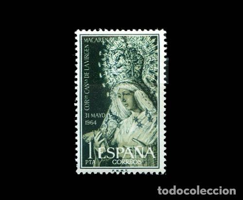 Selos: Edifil 1598 nuevo sin charnela MNH ** 1964 Coronaci&oacute;n del la Virgen de la Macarena