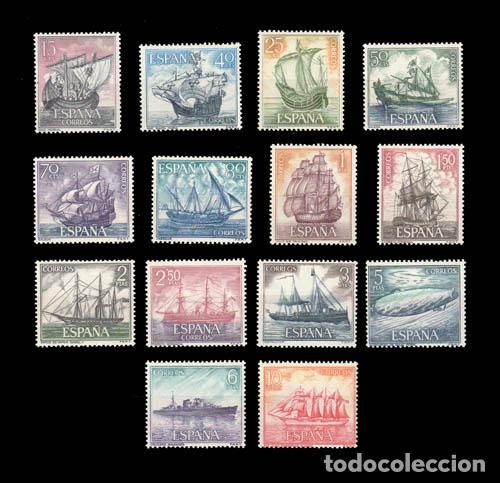 Sellos: Edifil 1599-1612 nuevos sin charnela MNH ** 1964 Homenaje a la Marina Espa&ntilde;ola, Barcos
