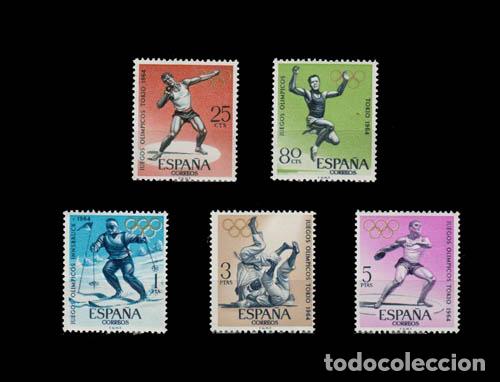 Sellos: Edifil 1617-1621 nuevos sin charnela MNH ** 1964 Juegos Ol&iacute;mpicos de Innsbruck y Tokio