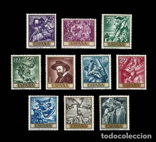 Sellos: Edifil 1710-1719 nuevos sin charnela MNH ** 1966 Pintores. Jos&eacute; M&ordf; Sert