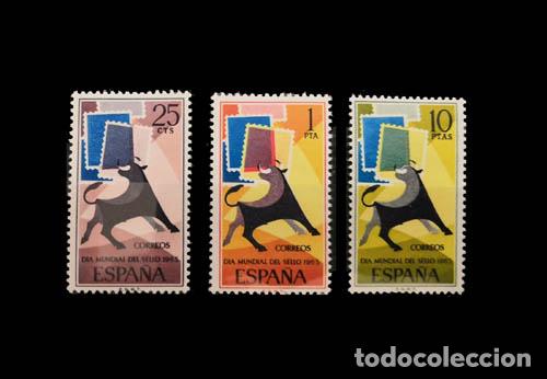 Sellos: Edifil 1667-1669 nuevos sin charnela MNH ** 1965 D&iacute;a Mundial del Sello
