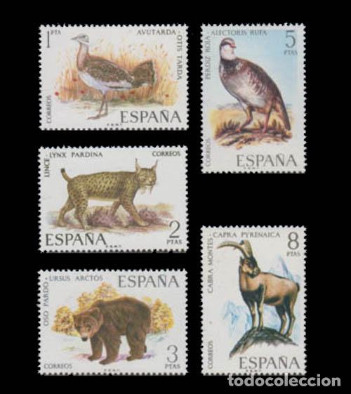 Sellos: Edifil 2036-2040 nuevos sin charnela MNH ** 1971 Fauna hisp&aacute;nica