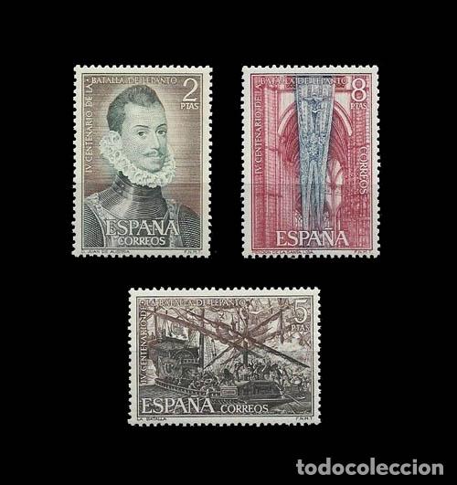 Sellos: Edifil 2055-2057 nuevos sin charnela MNH ** 1971 IV centenario de la Batalla de Lepanto