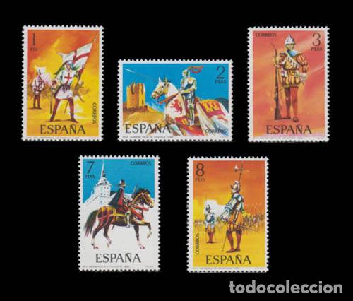 Sellos: Edifil 2139-2143 nuevos sin charnela MNH ** 1973 Uniformes militares
