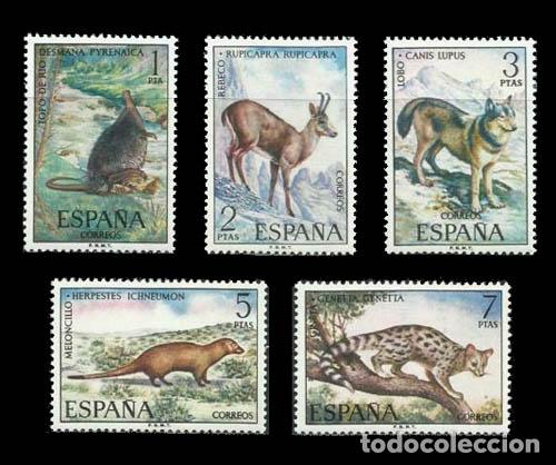 Sellos: Edifil 2102-2106 nuevos sin charnela MNH ** 1972 Fauna hisp&aacute;nica