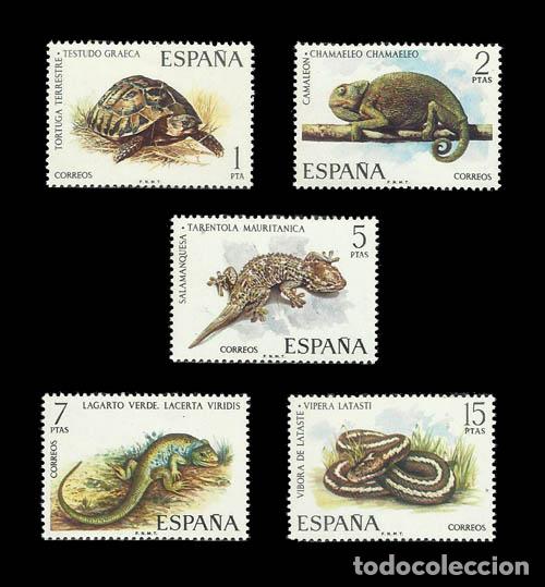Sellos: Edifil 2192-2196 nuevos sin charnela MNH ** 1974 Fauna hisp&aacute;nica