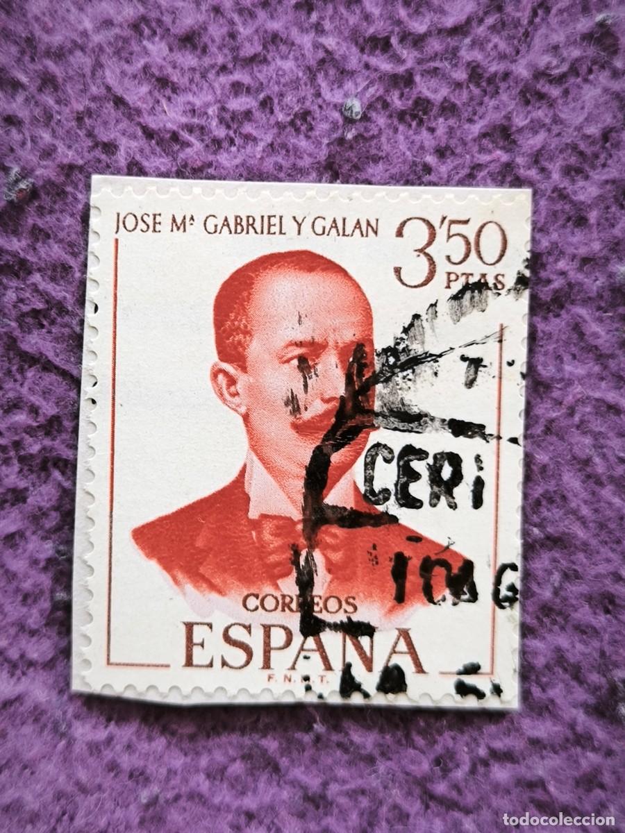 Sellos: Sello Espa&ntilde;a 3,50 Pesetas Jos&eacute; Mar&iacute;a Gabriel Y Gal&aacute;n Poeta Filatelia Espa&ntilde;ola