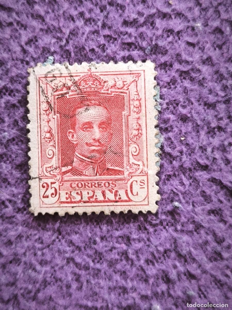 Sellos: Sello Espa&ntilde;a Alfonso XIII Tipo Vaquer 25 Cts Carm&iacute;n Correos Filatelia Cl&aacute;sica
