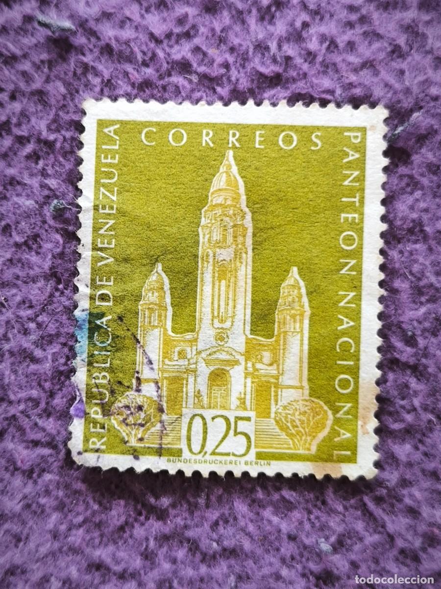 Sellos: Sello Venezuela Pante&oacute;n Nacional 0,25 Verde Oliva Correos Filatelia Sudamericana
