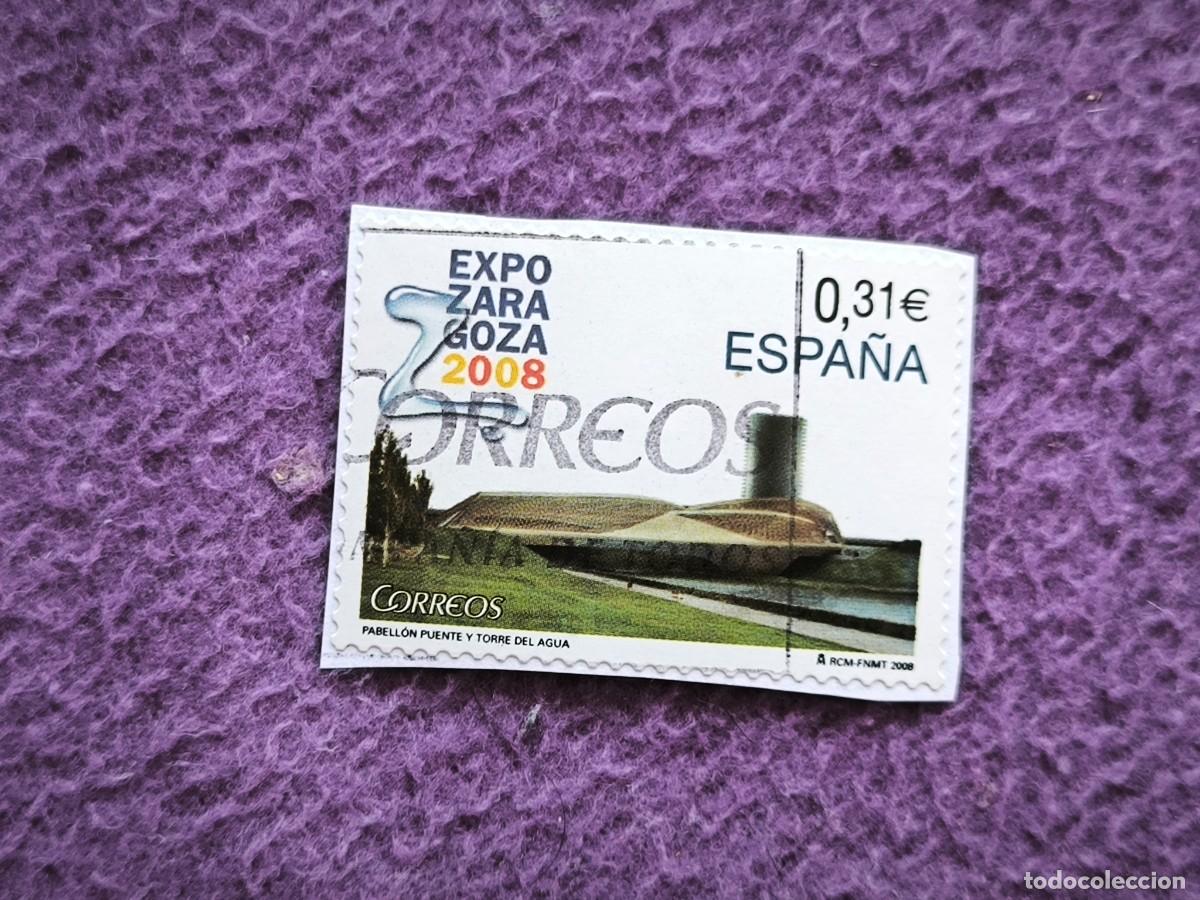 Sellos: Sello Espa&ntilde;a 2008 Expo Zaragoza Pabell&oacute;n Puente Torre Del Agua 0,31&euro; Correos Filatelia