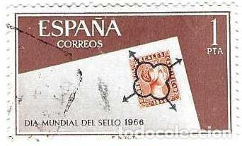 Sellos: Sello usado Espa&ntilde;a. Edifil n&ordm; 1724. D&iacute;a Mundial del Sello. Matasellos de Ara&ntilde;a. ref. 1u-1724