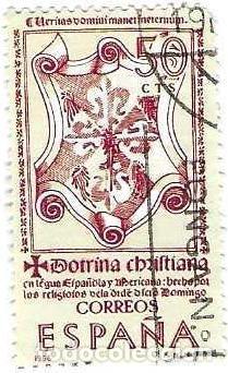Sellos: Sello usado Espa&ntilde;a. Edifil n&ordm; 1751. Forjadores de Am&eacute;rica. La Doctrina Cristiana. ref. 1u-1751