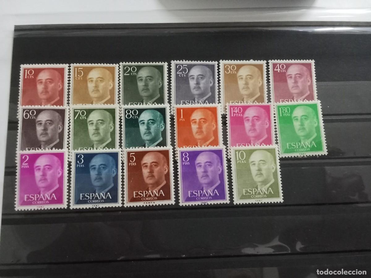 Sellos: ESPA&Ntilde;A, A&Ntilde;O 1955/56, EDIFIL 1143/63**MNH GENERAL FRANCO. SELLOS SUELTOS DE LA SERIE.