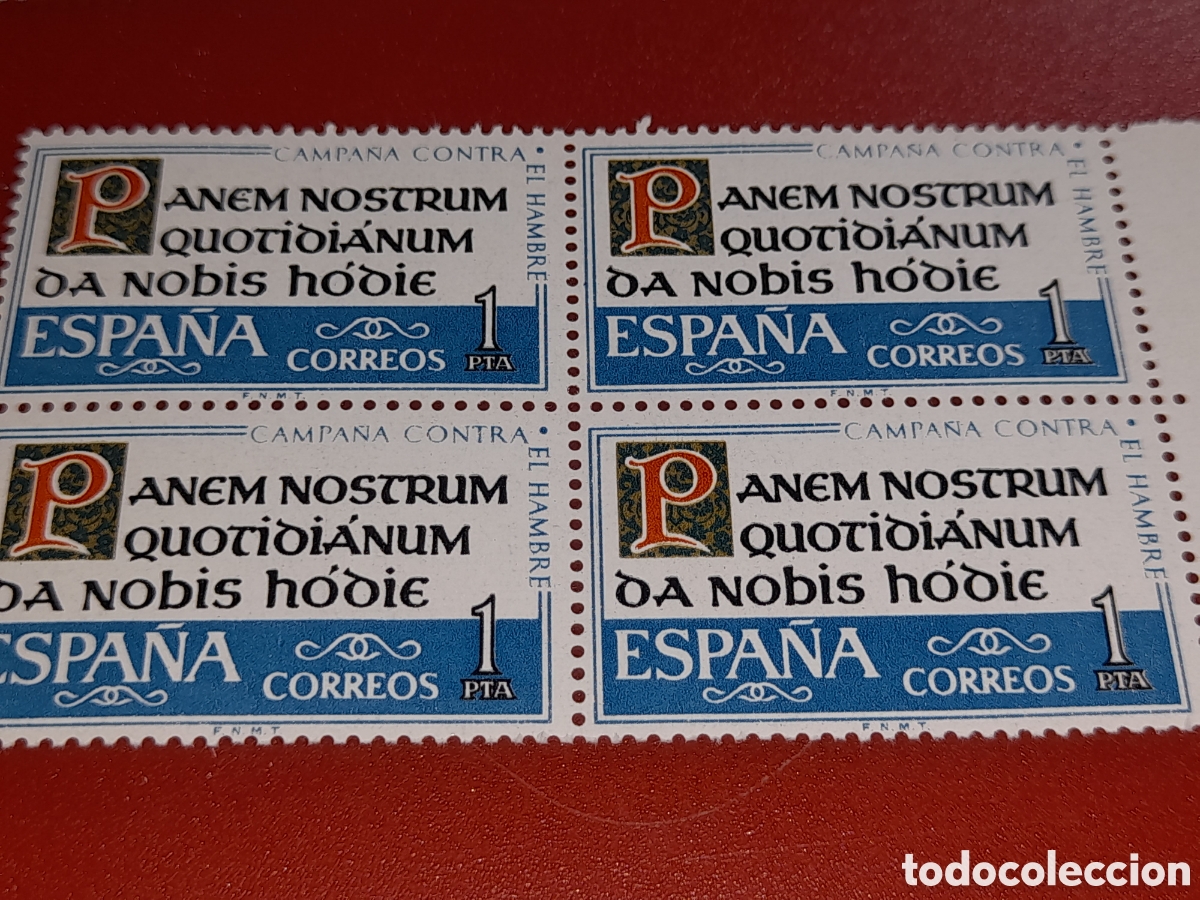 Sellos: Sello Espa&ntilde;a nuevo 1983. Campa&ntilde;a contra hambre. Latin. Letras. Lenguas. FAO.