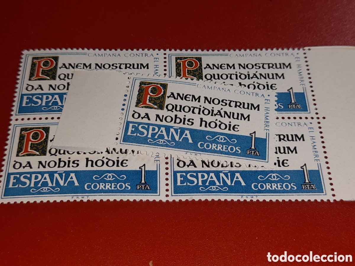 Sellos: Sello Espa&ntilde;a nuevo 1983. Campa&ntilde;a contra hambre. Latin. Letras. Lenguas. FAO.