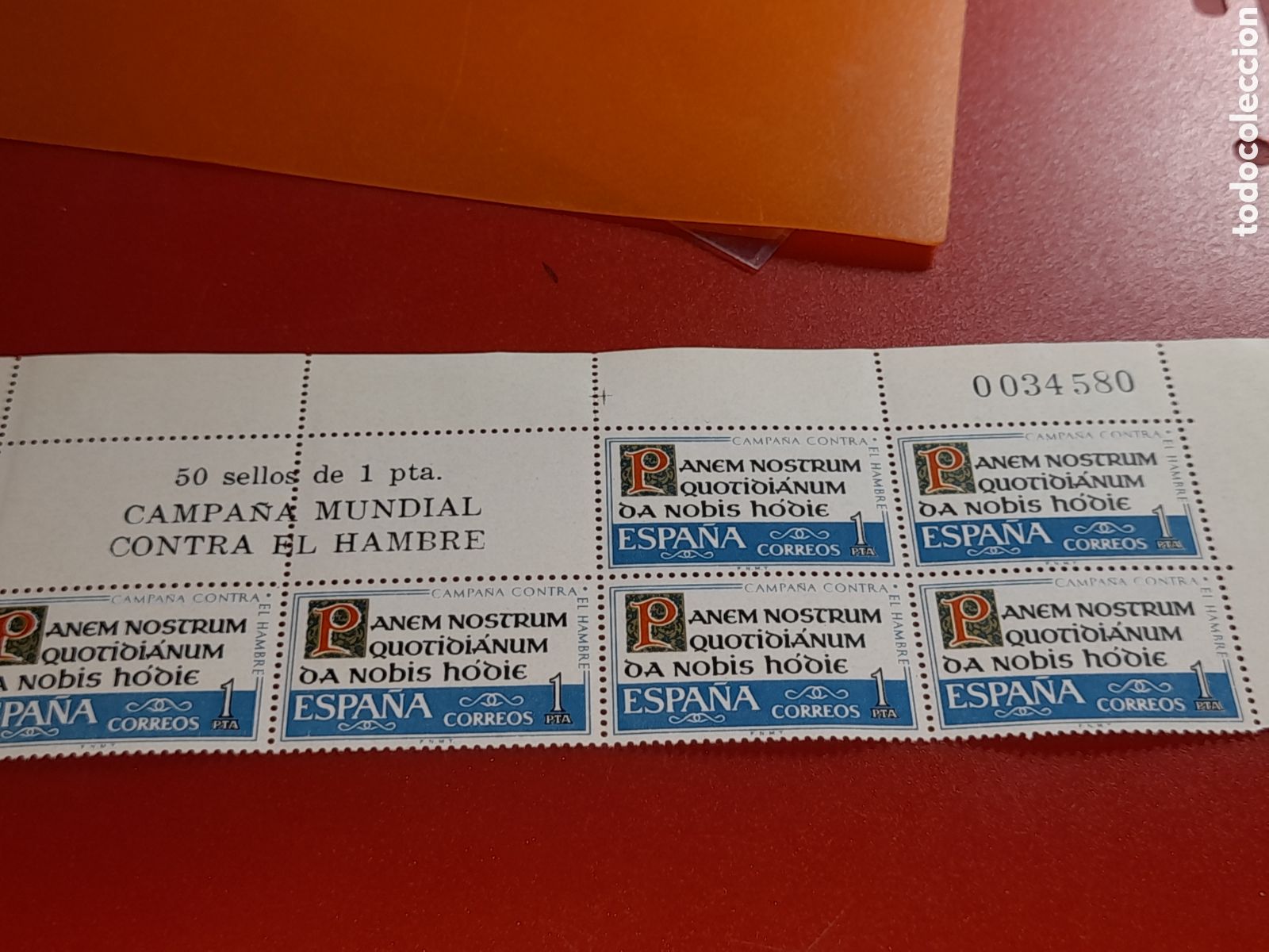 Sellos: Sello Espa&ntilde;a nuevo 1983. Campa&ntilde;a contra hambre. Latin. Letras. Lenguas. FAO.