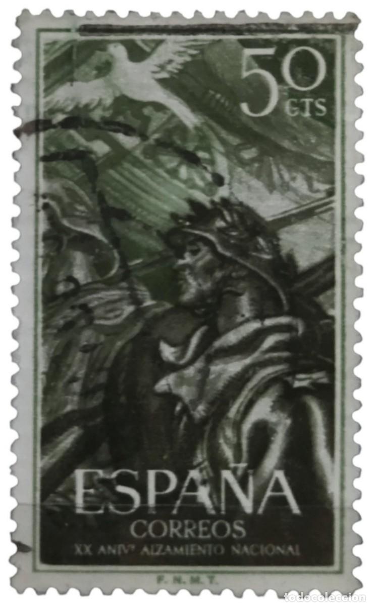 Sellos: ESPA&Ntilde;A 1956 Alzamiento Nacional. USADO.