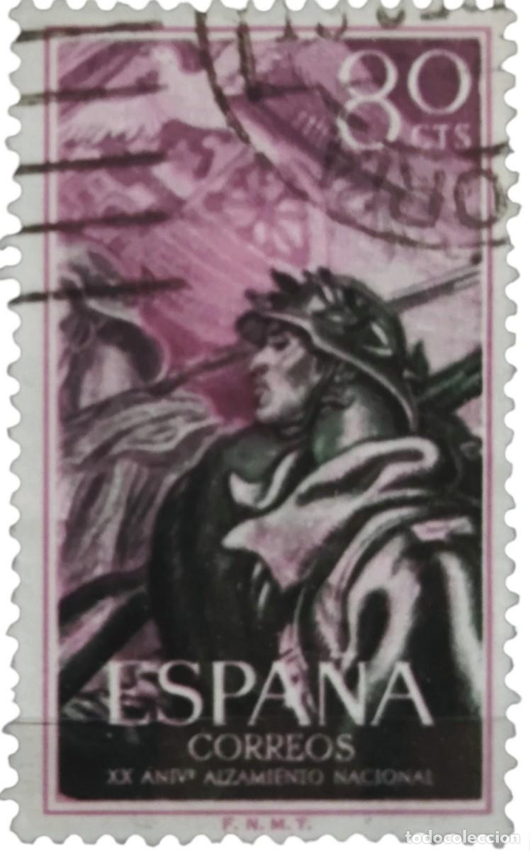 Sellos: ESPA&Ntilde;A 1956 Alzamiento Nacional. USADO.